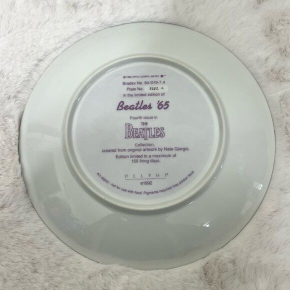 Beatles ‘65 Collector Plate Limited Edition The Beatles Collection Nate Giorgio - Picture 4 of 13